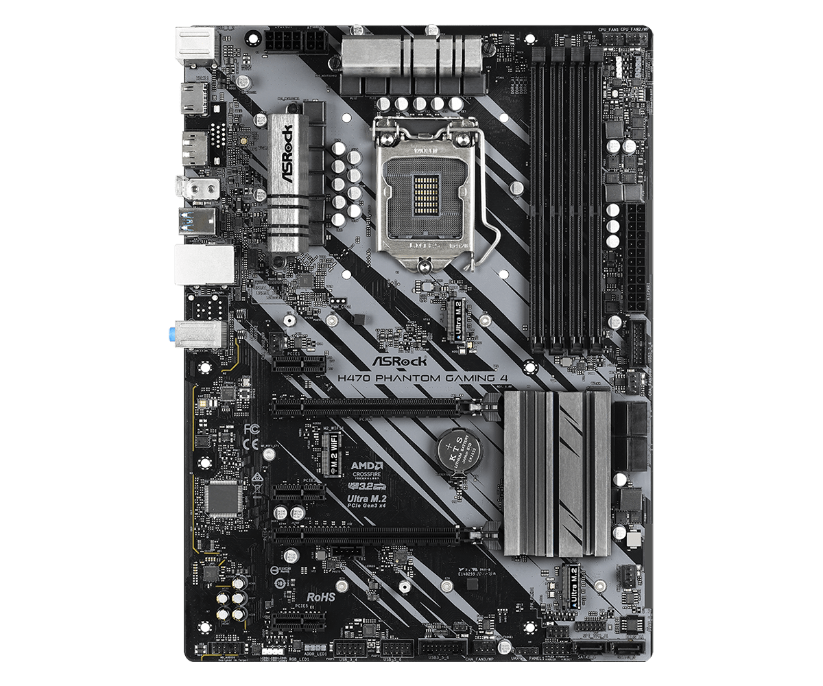 ASRock H470 Phantom Gaming 4 Socket 1200 Moederbord