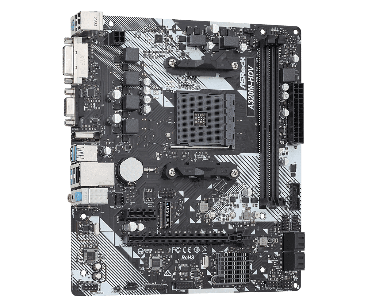 ASRock A320M-HDV R4.0 AMD AM4 Motherboard