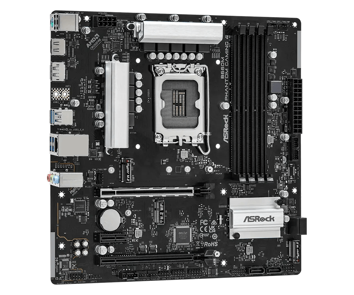 ASRock B660M Phantom Gaming Socket 1200 Moederbord