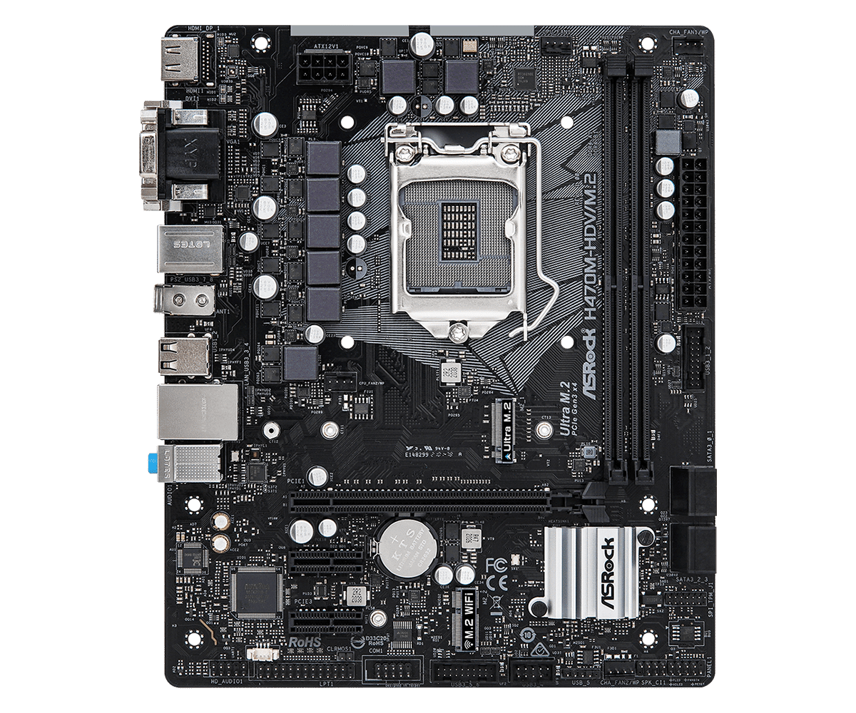 Asrock H470M-HDV M.2 Moederbord